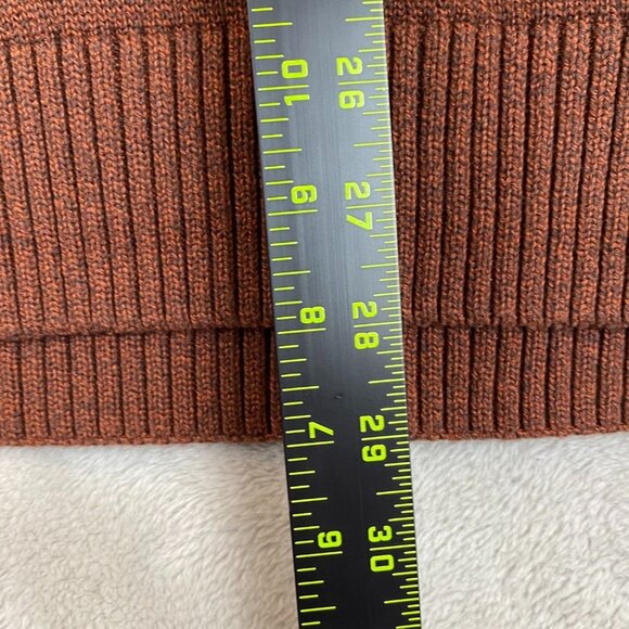 Dockers Mens Sweater Size XL Quarter-Zip Pullover Knit Long Sleeve Casual Brown - Picture 3 of 11